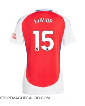 Arsenal Jakub Kiwior #15 Maglia Gara Casa Repliche 2024-25 Donna